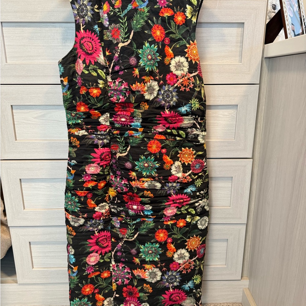 Nicole Miller Multicolor Floral Midi Dress